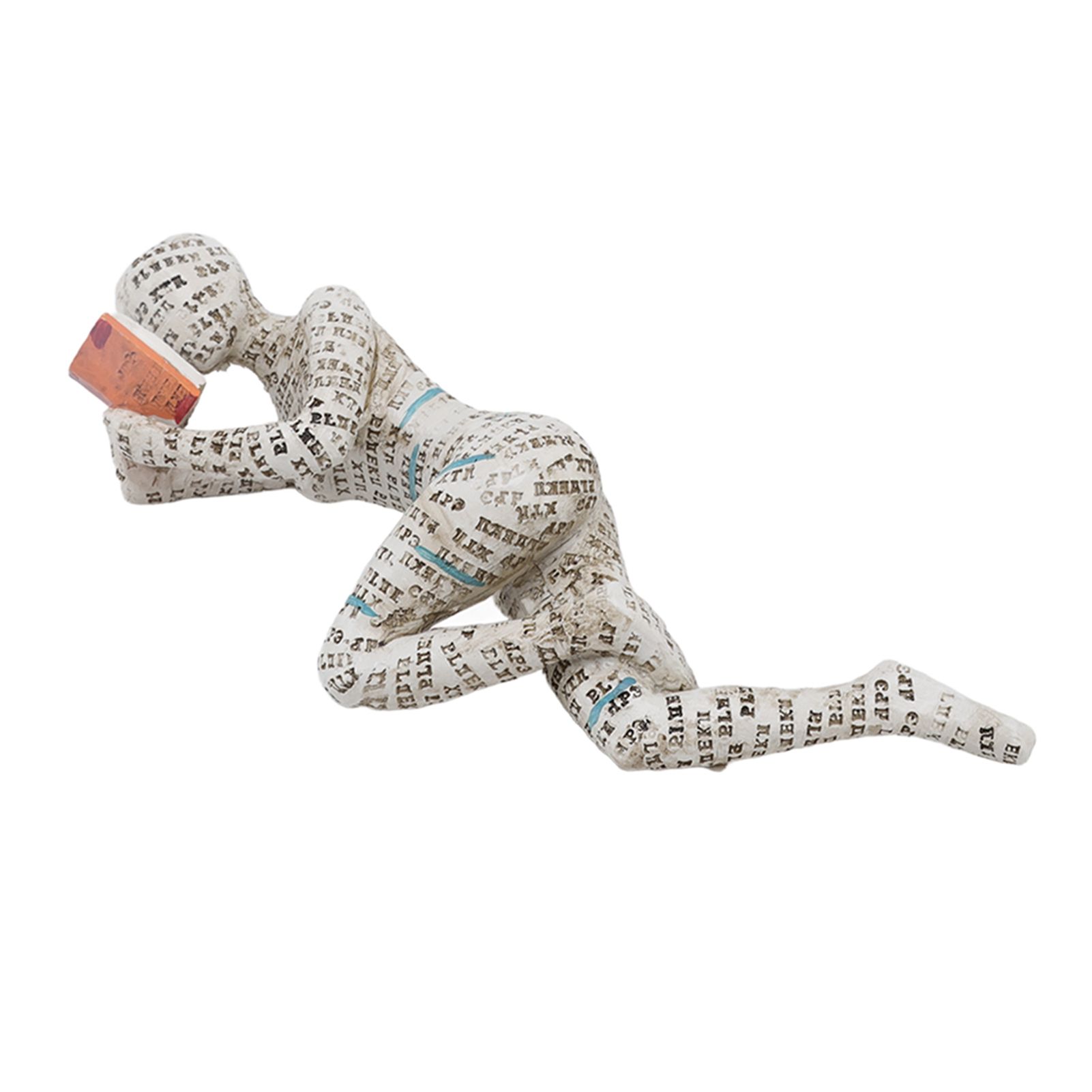 Resin Reading Woman Figurine Innovative Lady Reading Pulp Molding Bookshelf Ornaments for Home Decoration C — image 6