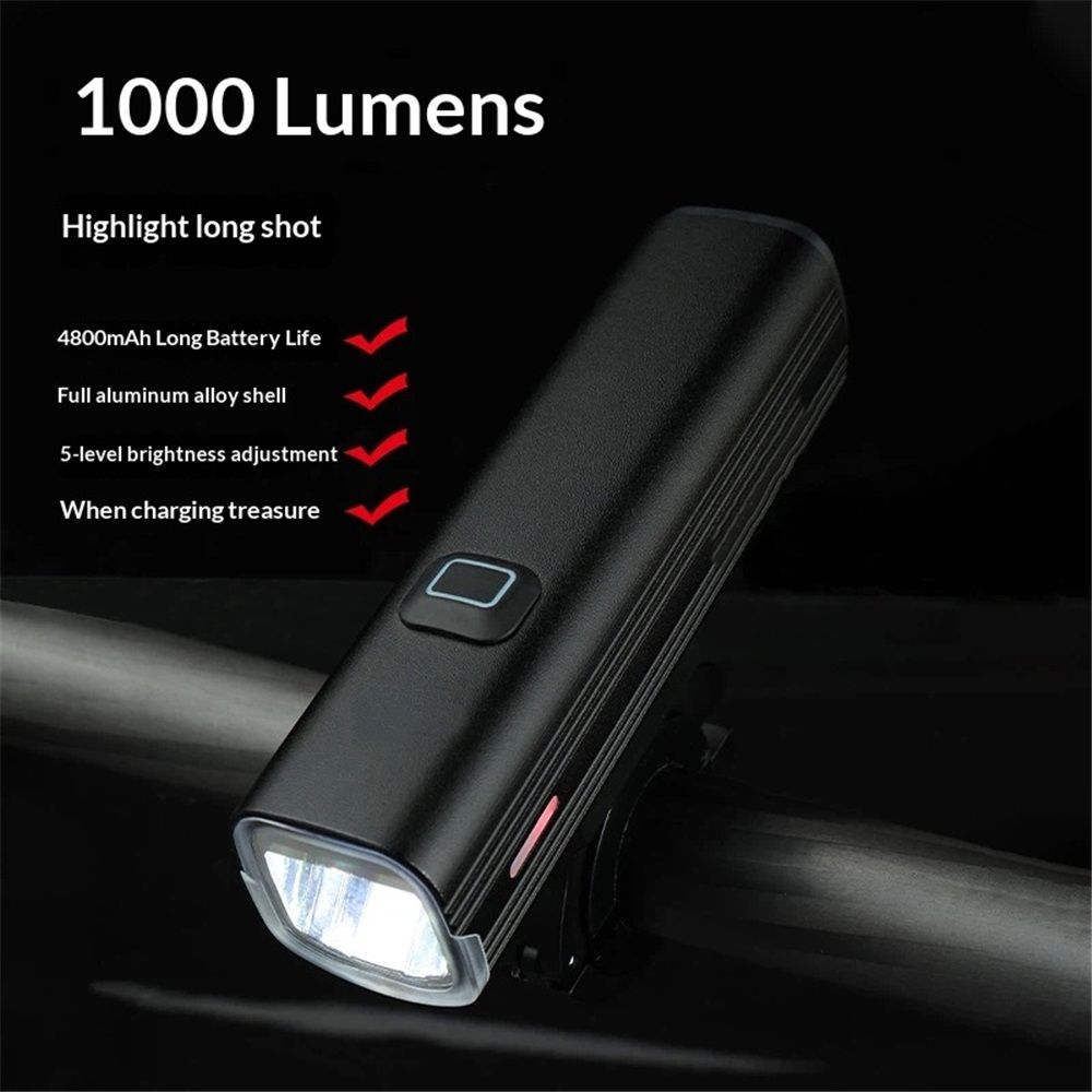 Smart Bike Light, Rechargeable Waterproof Cycling Front Light for Road Urban Mountain Biking Night Riding — image 2