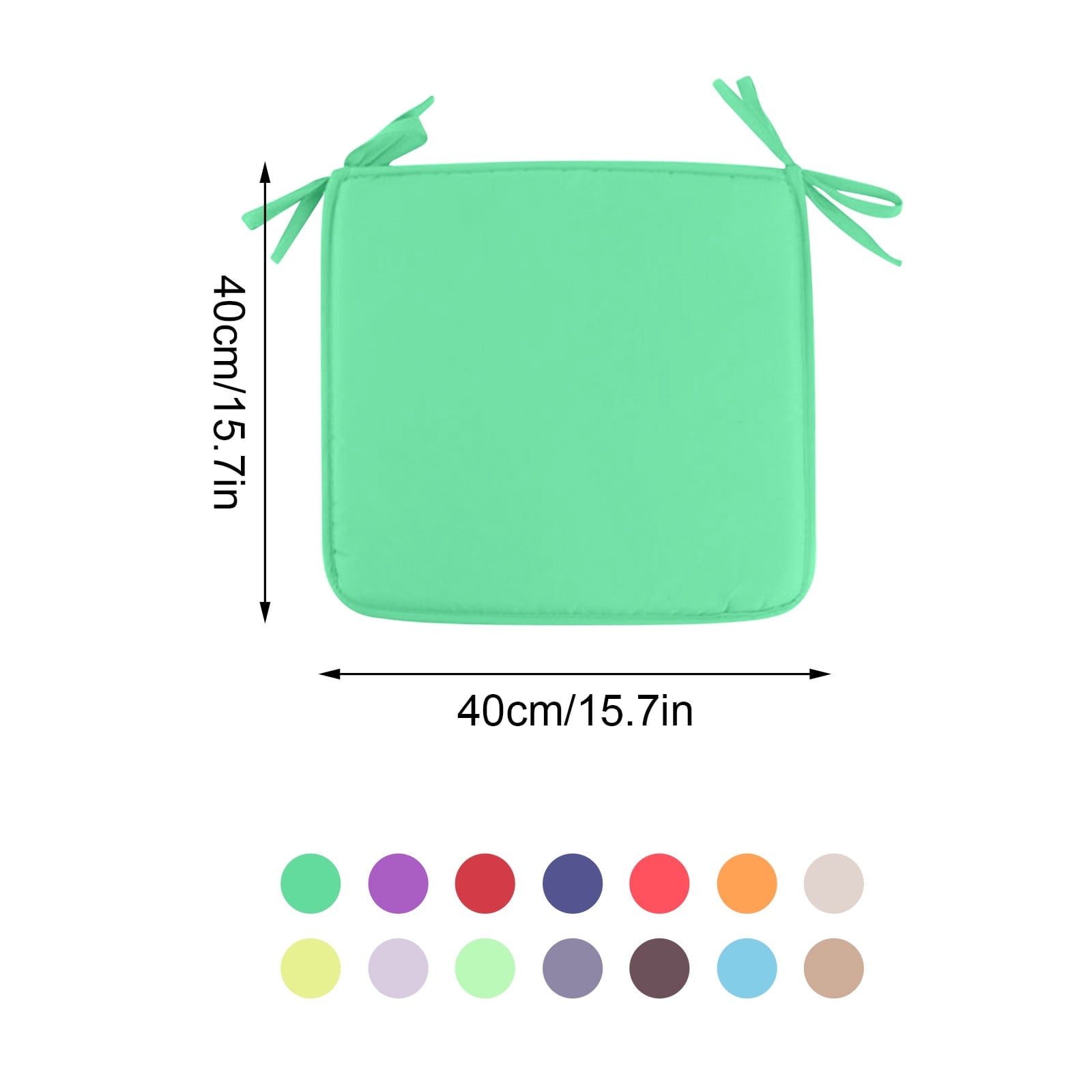 Cushion, Dining Chair Cushion, Square Strap Garden Chair Pads Seat Cushion for Outdoor Bistros Stool Patio Dining Room Yellow — image 3