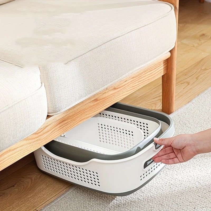 Multi-functional Folding Laundry Basket: Hassle-free Storage, One Basket for All Your Clothes Sorting.light brown — image 6