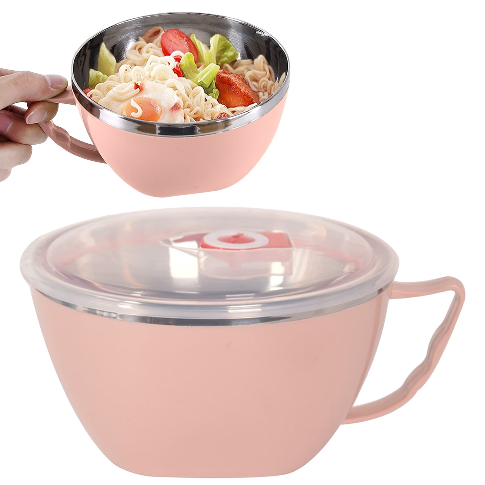 Plastic Soup Bowls with Handles, Microwave Safe Bowl with Lid, Microwavable Soup Mug with Lid, Large Soup Cups for Ramen Noodle Cereal, 1 Pcs, 5.91 × 3.14 — image 4