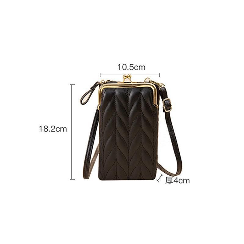 Women Mobile Phone Bag Pu Leather Purse Wallet Shoulder Pouch Small Crossbody Au - Green — image 5