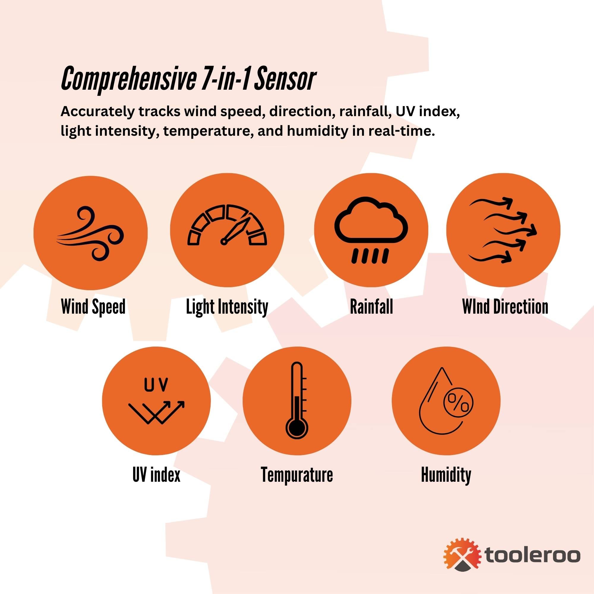 Tooleroo Weather Station 7-in-1 Professional Home Forecast Outdoor Sensor — image 3