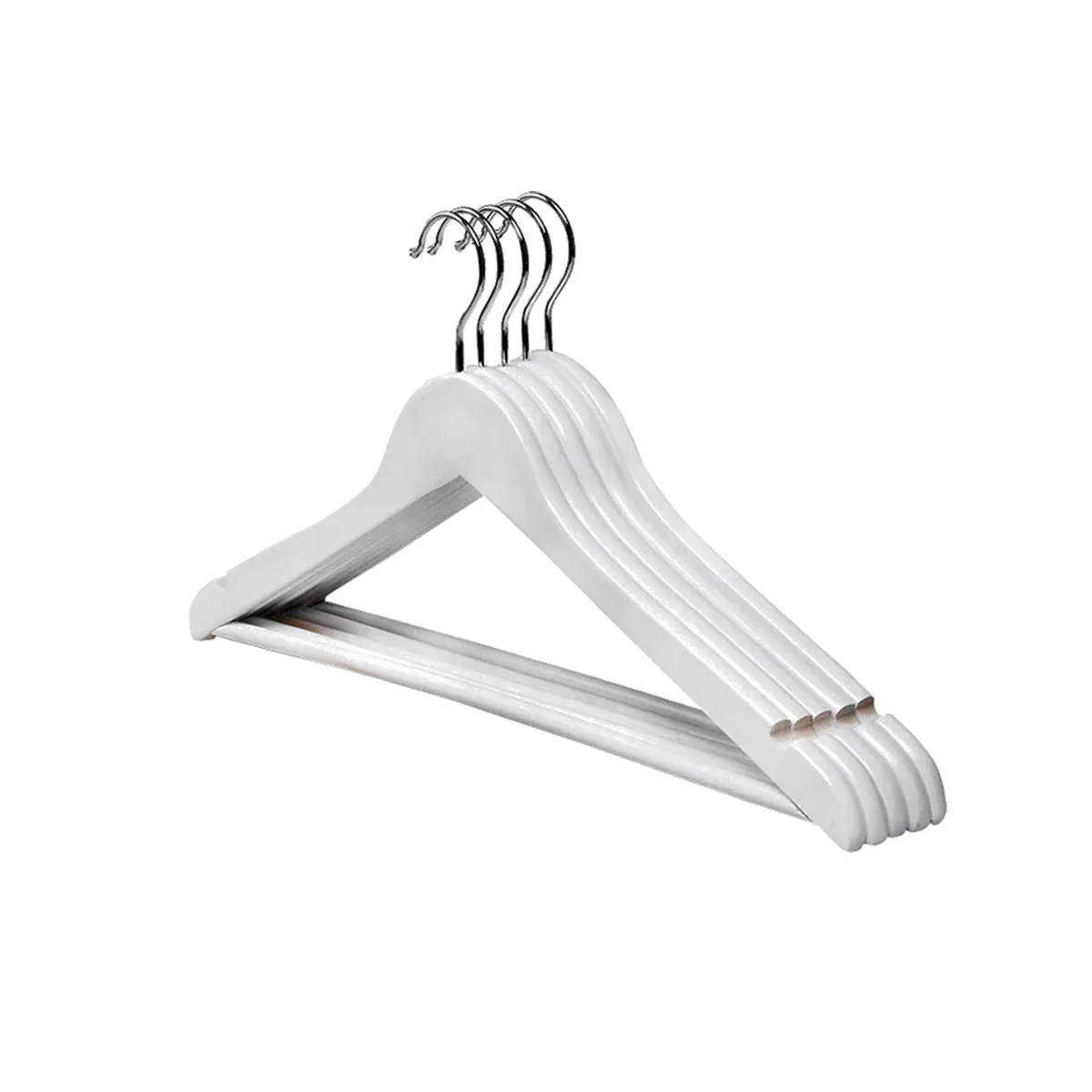 10PCS Wooden Suit Hangers - Clothes Coats Jackets Dress Pants Shirts Skirts — image 2
