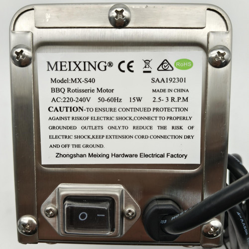 Electric BBQ Rotisserie Motor Spit Stainless Steel BBQ Campfire Motor AU Plug — image 2