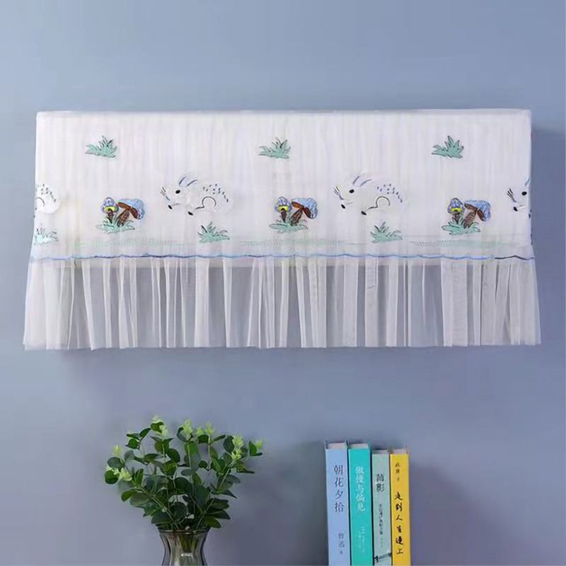 1.5P Air Conditioner Dust Cover Dustproof Wall Mounted Air Conditioner Protective Case Home Decorative Dust Cover Blue Mushroom Rabbit 1.5Pโ2P Within โ image 3