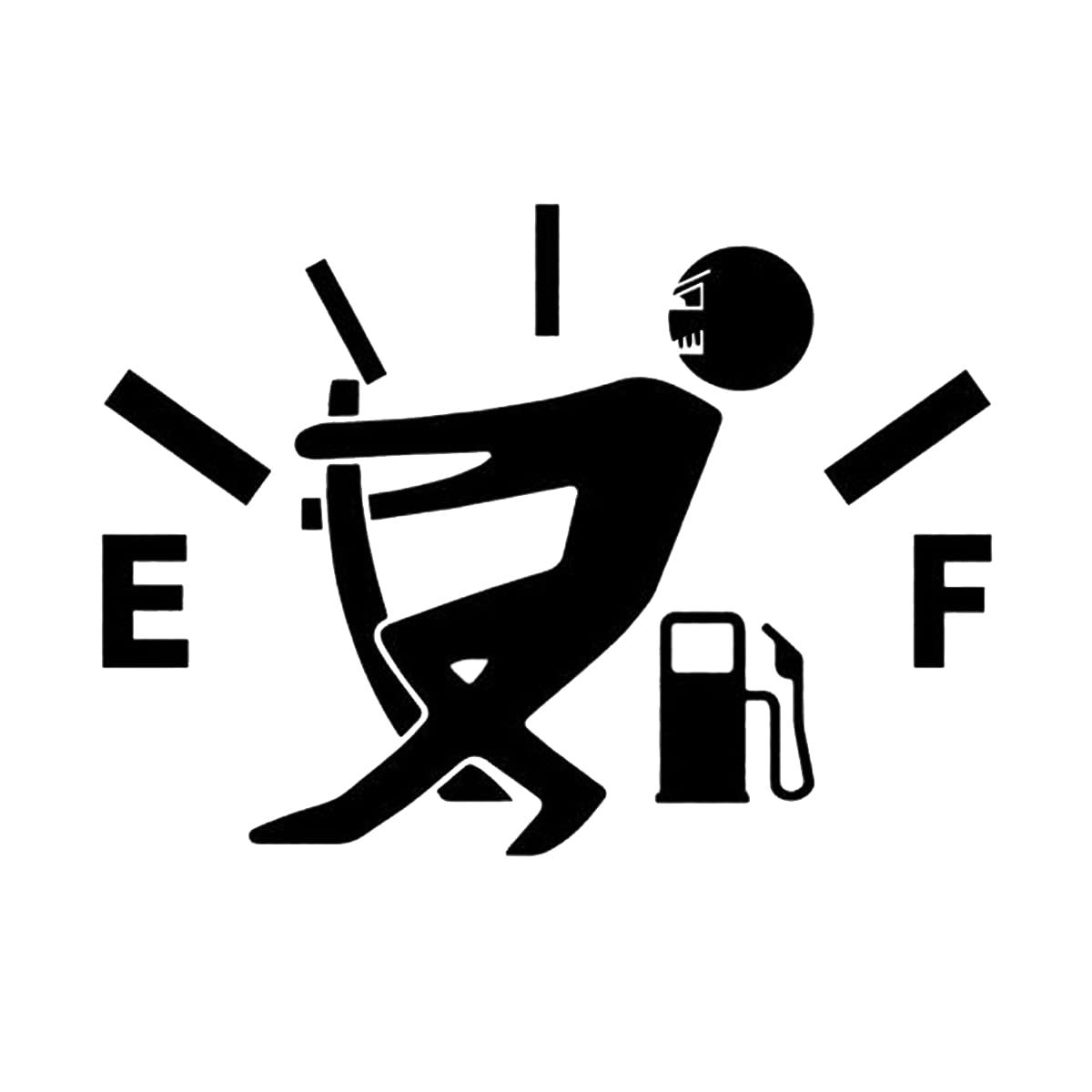 Funny Car Stickers High Gas Consumption Decal Fuel Gage Empty Stickers Fit Car, Trucks, Motorcycle, SUV (Black)
