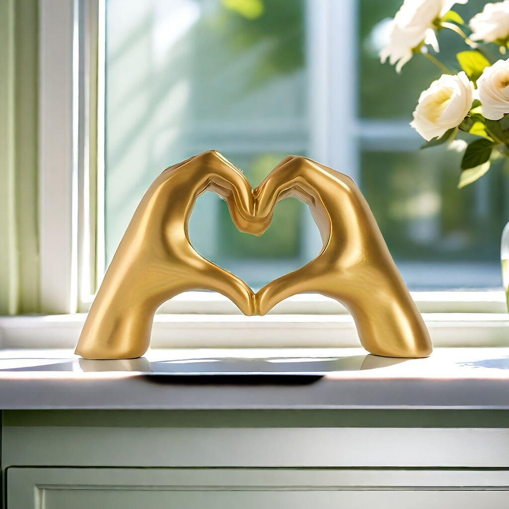 WHITE Elegant Heart-shaped Sculpture: Pure lines capture love, accompanying you in writing tender everyday moments — image 6