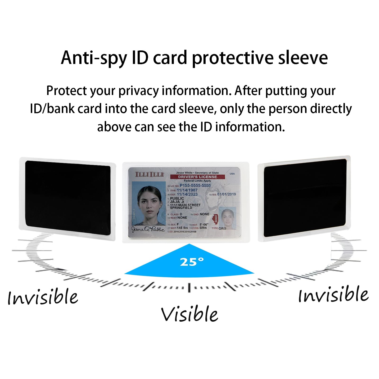 100 Pieces Privacy Card Covers for Bank Cards, IDs and Licences, Opaque Scratch-Resistant Protective Sleeves for Everyday Use, Black โ image 2