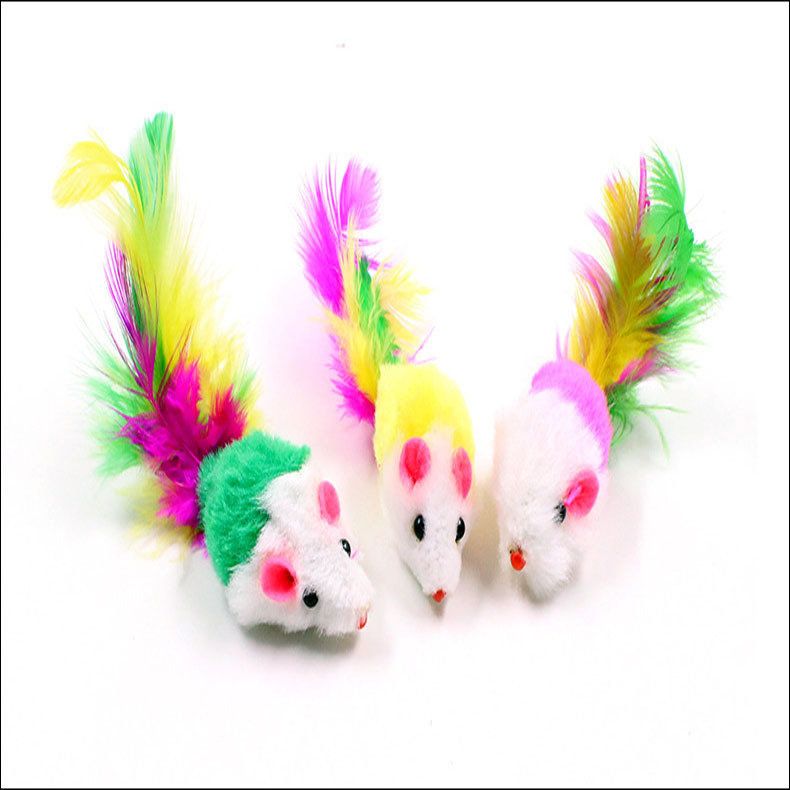 3pcs Cat Toy with Springy Mouse and Bell — image 2