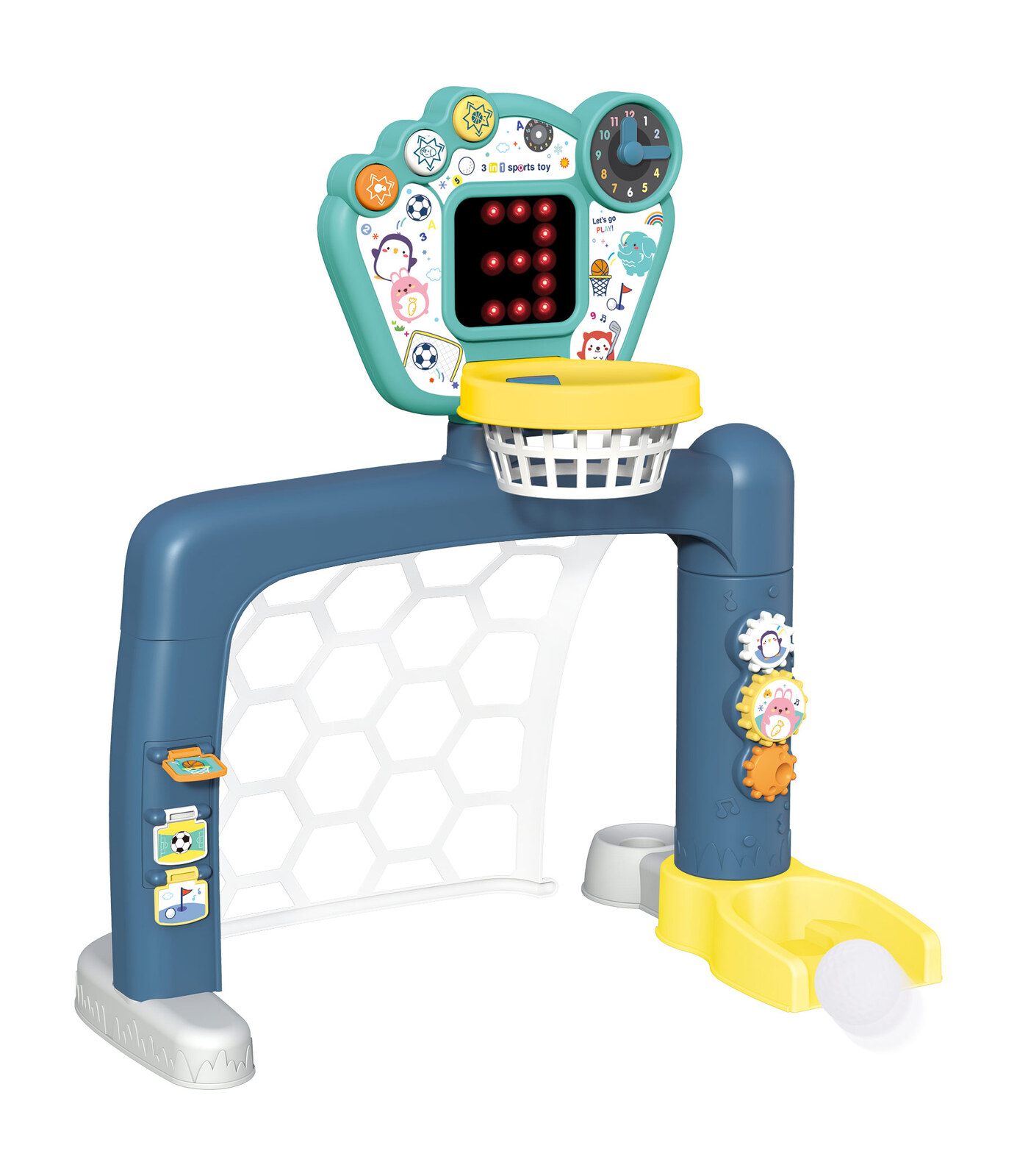 Sports World 3-in-1 Adjustable Indoor basketball, Soccer Goal, and Golf Set โ image 4
