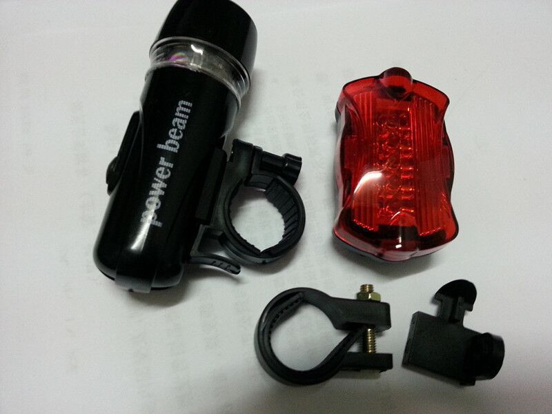 Bicycle Front Light LED Bike Light Set Butterfly Rear Light Cycling Safety - Black - Size 2PCS — image 2