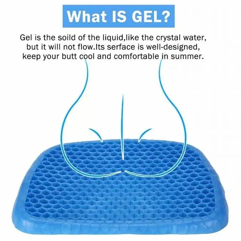 Gel Honeycomb Seat Comfort Cushion Flex Back Support Spine Protector - 1000g (44 × 36.5 × 4.5CM) — image 4