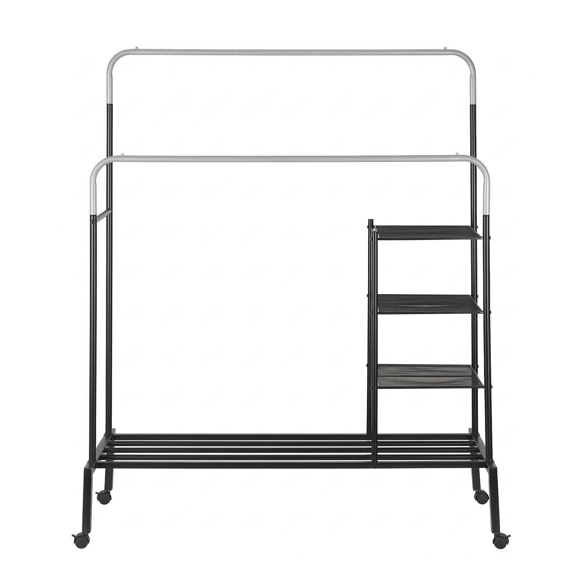 Artiss Clothes Rack Double Rod Airer Rail Coat Stand Hanger Storage Shelf โ image 4