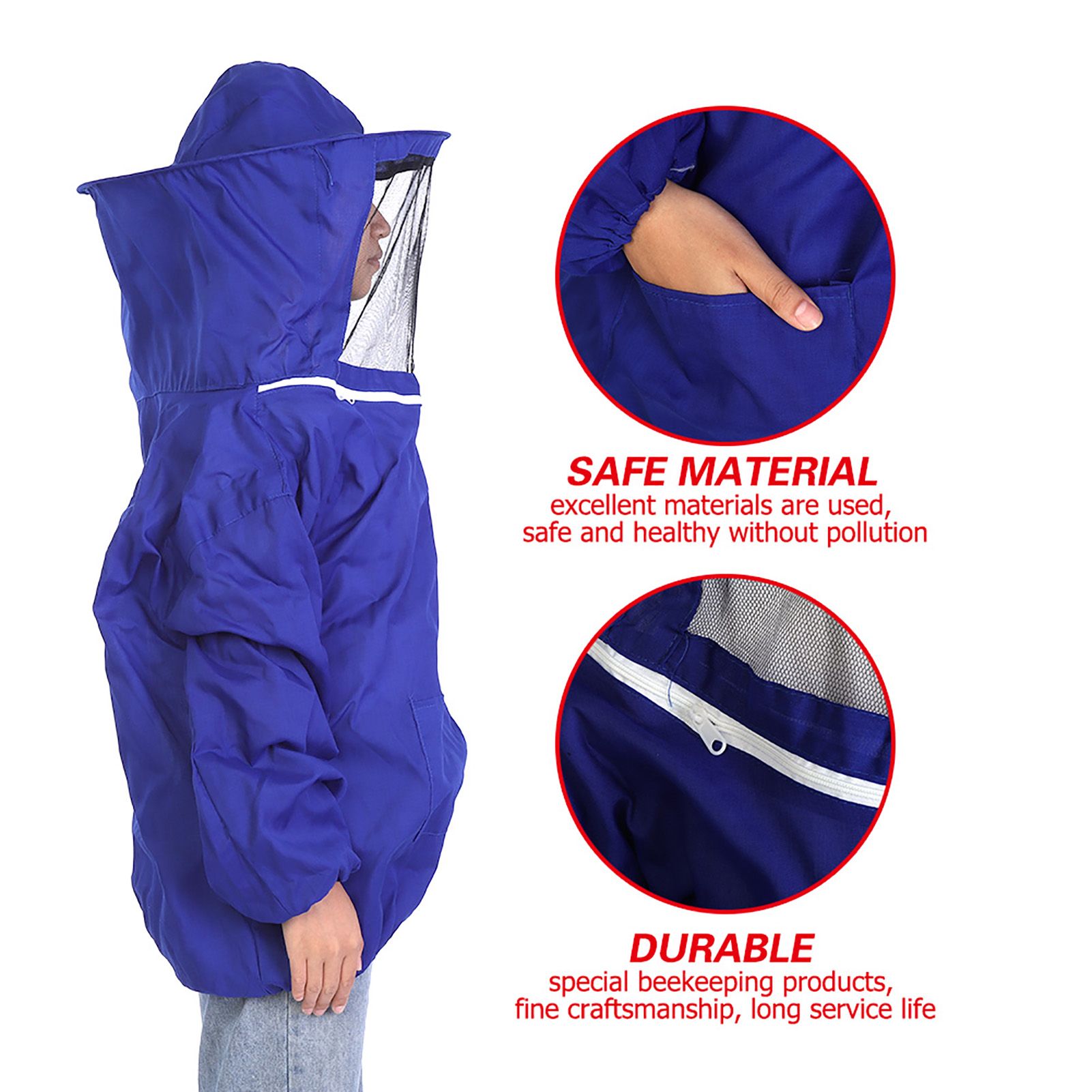 Professional Beekeeping Protective Jacket Suit Bee Keeping Beekeeper Equipment Blue โ image 3