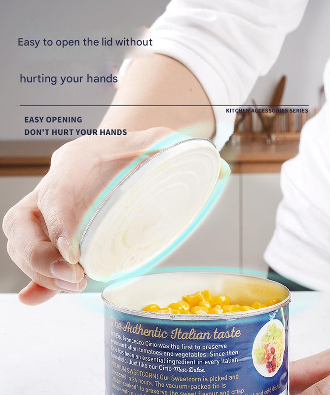 2pc Multifunctional Safe-Cut Can Opener - Smooth Edge, Ergonomic Handle(black) โ image 6