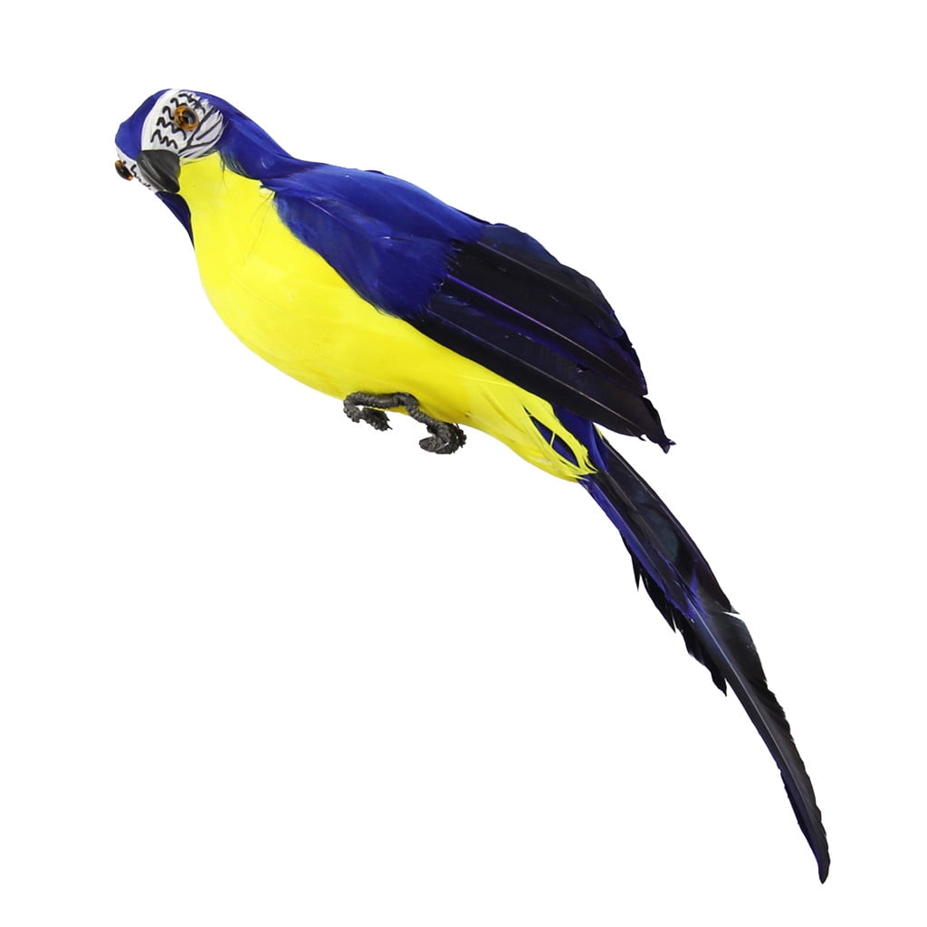 Fake Parrot, 10 x 0.4 Inch Realistic Artificial Birds Model, Fade Birds for Garden Patio Yard Lawns Tropical Tree Wall, Decorative Birds BLUE — image 2