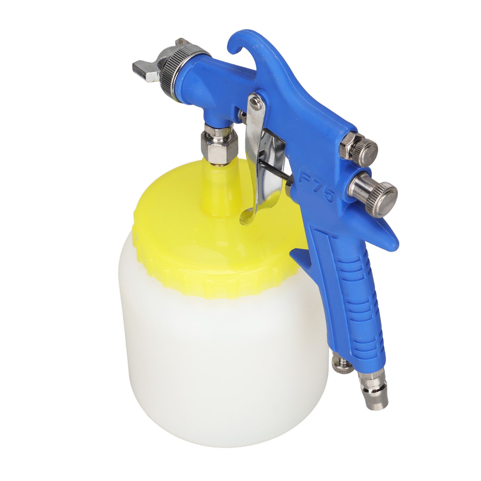 F 75 1.5mm Paint Sprayer Hydrocone Type Stainless Steel Air Varnish Sprayer for Automotive Industrial Blue โ image 4