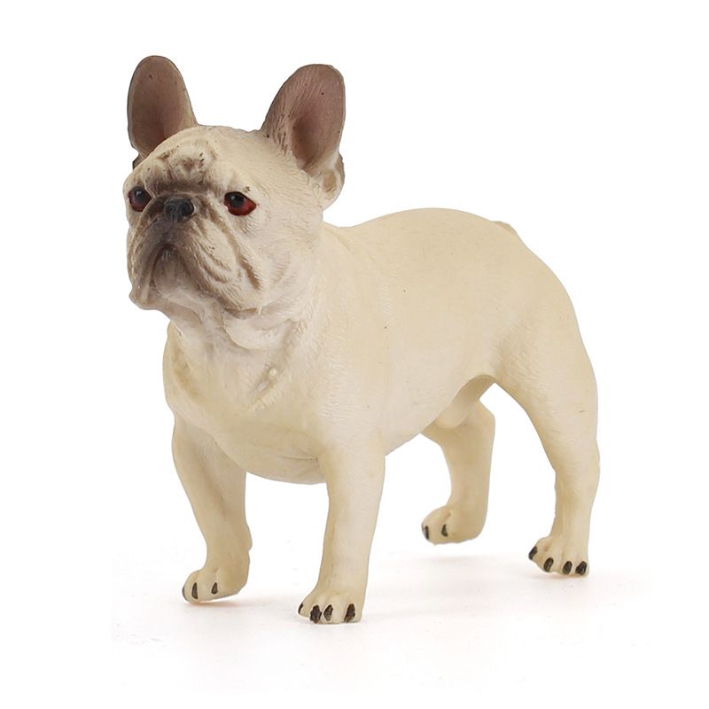Realistic Lifelike French Bulldog Puppy Statue 6.5CM Tall Frenchie Dog Animal Collectible-Pet Decorations Artificial Dog PVC — image 4