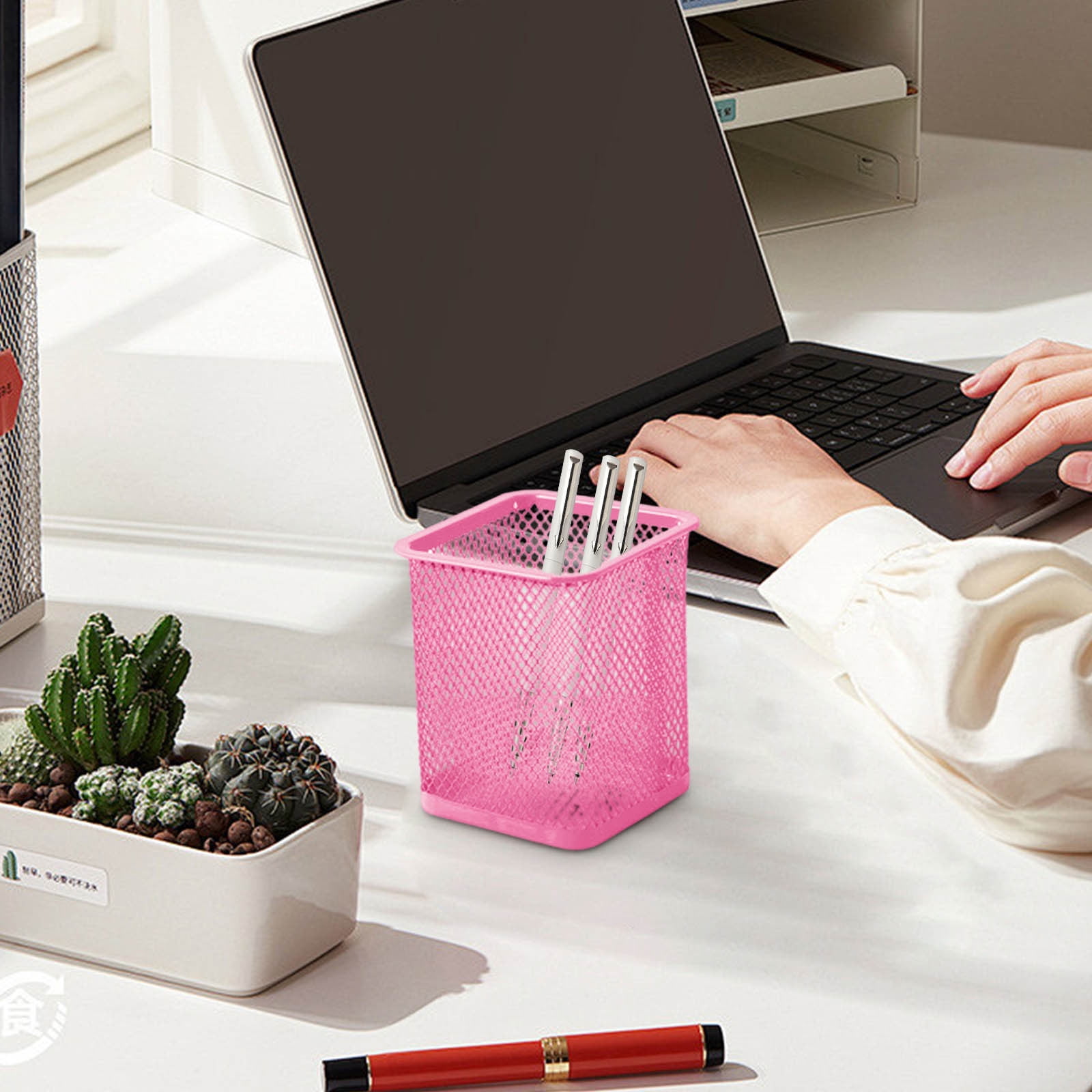 Pen Holder Mesh Pencil Holder Metal Pencil Holders Pen Organizer for Desk Office Pencil Holders, Back to Sch-ool Supplies J — image 5