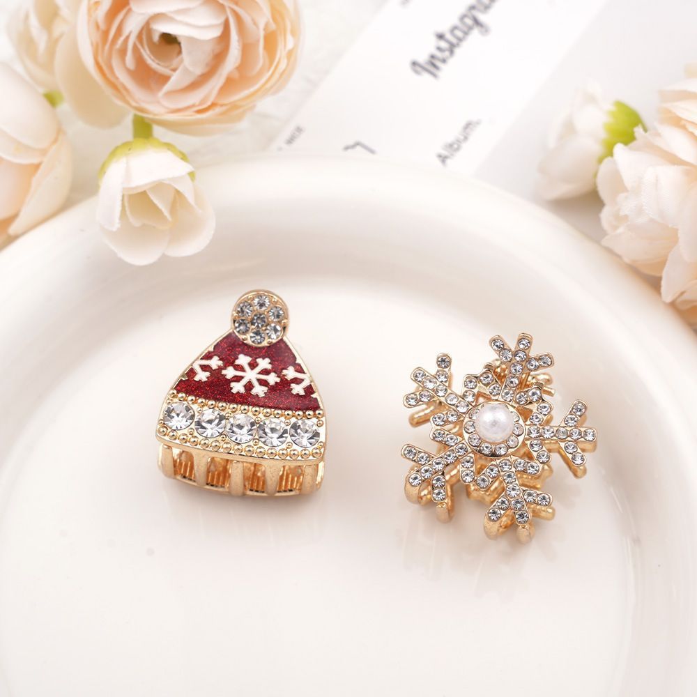 Cartoon Metal Hair Grab Clip, White Beard Santa Claus Alloy Shark Clip, Holiday Hairstyle Accessory — image 5