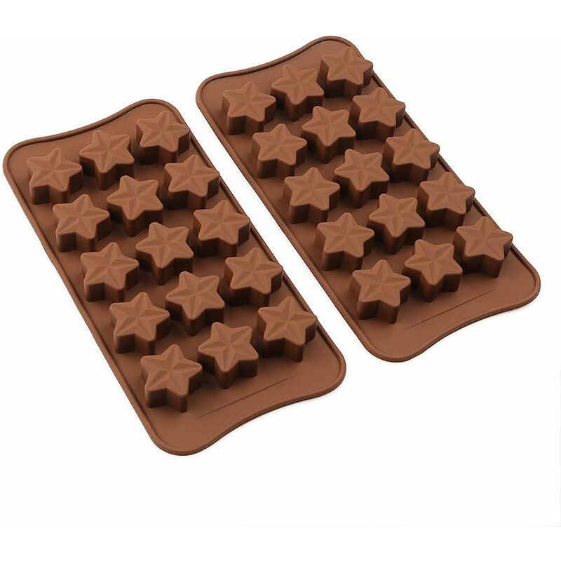 15 Cavity Star Shape Chocolate Mold, Non-Stick Food Grade Silicone Mold Set For Candy Jelly, Ice Cube โ image 3
