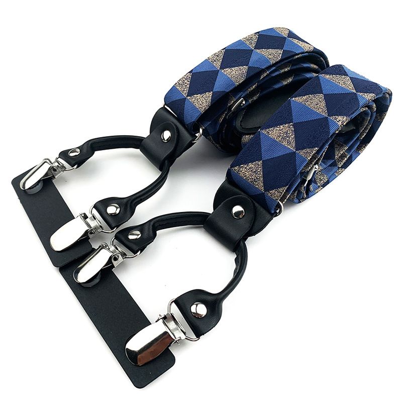 Qimulan Men's Y-Style 6 Clip Adjustable Polyester... BD-A09 โ image 5