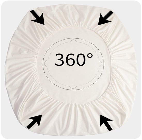 Mattress protector - Mattress cover - Elastic band - Washable - Elastic fit Mattress protector - For small double to king-size beds (White, 198x203cm) โ image 4