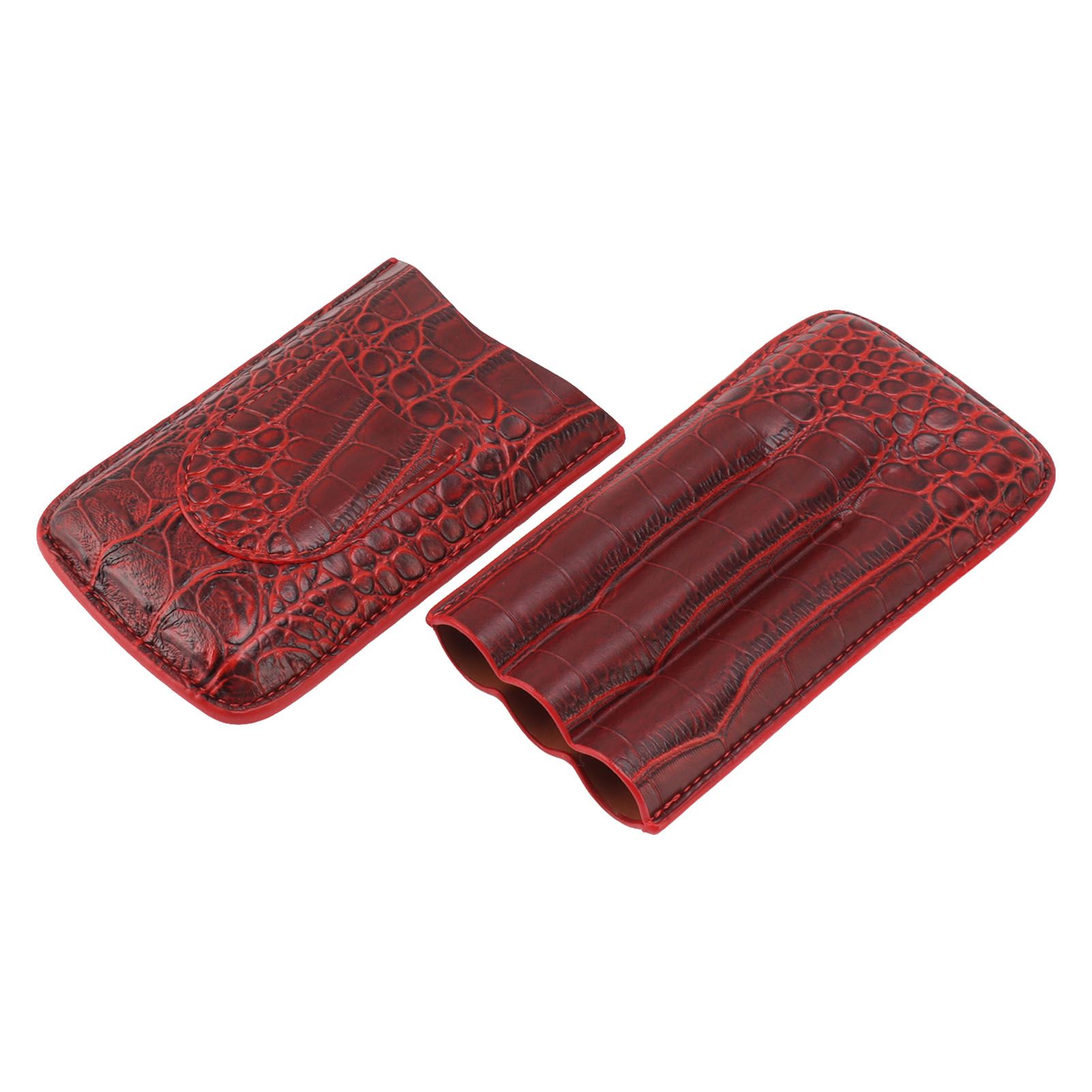 Travel Cigar Case Leather Soft Touch Fashion Appearance Portable Cigar Pouch for 3 Cigars 74 — image 5