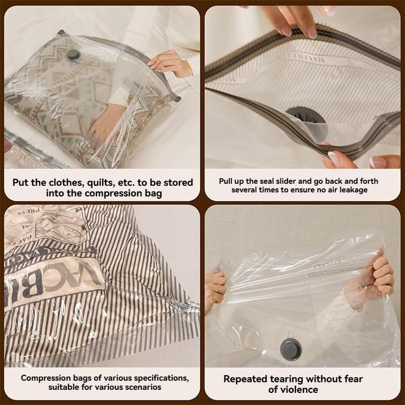 15Pcs Vacuum Storage Compression Bags Clothes Quilt Travel Space Saving Storage Set — image 3