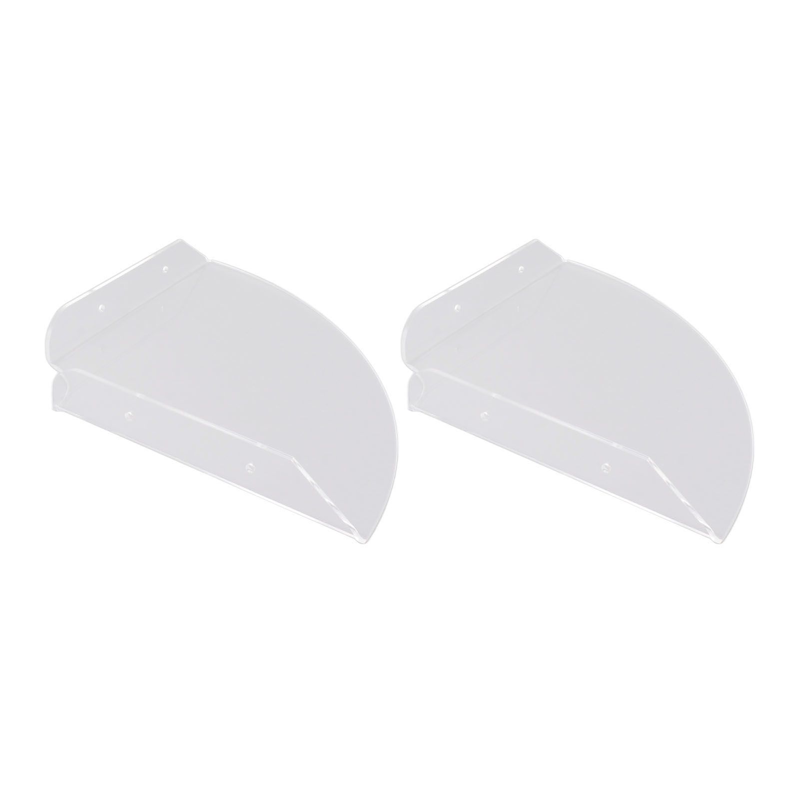 2pcs Wall Mount Floating Corner Shelves Quarter Round Hanging Corner Shelves for Bedrooms Living Rooms Shower Room Transparent — image 5