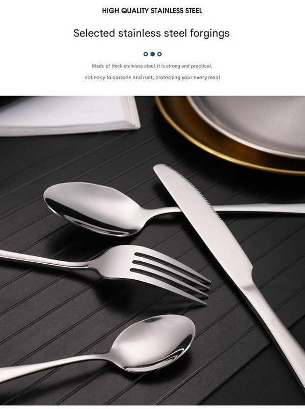 6-Piece Portable Stainless Steel Cutlery Set with Plate and Bag - Gold, Great for Camping and Travel (Teaspoon) โ image 3