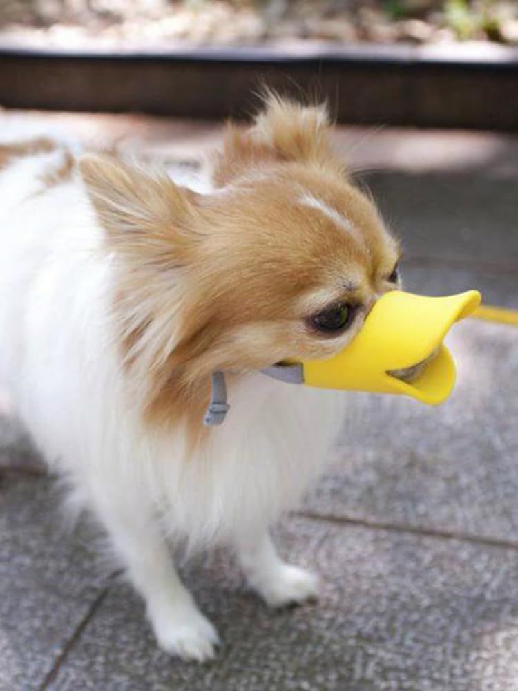 Dog Muzzle,Anti Bite Duck Mouth Shape DogMouth Covers,Soft Duck Silicone Mouth Cover with Adjustable Strap,Small Medium Dogs Muzzle Mask to Prevent — image 5