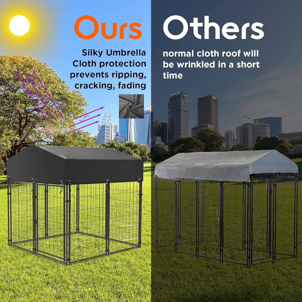 Large Outdoor Dog Kennel 250x120x165cm Pet Cage with Roof โ image 4