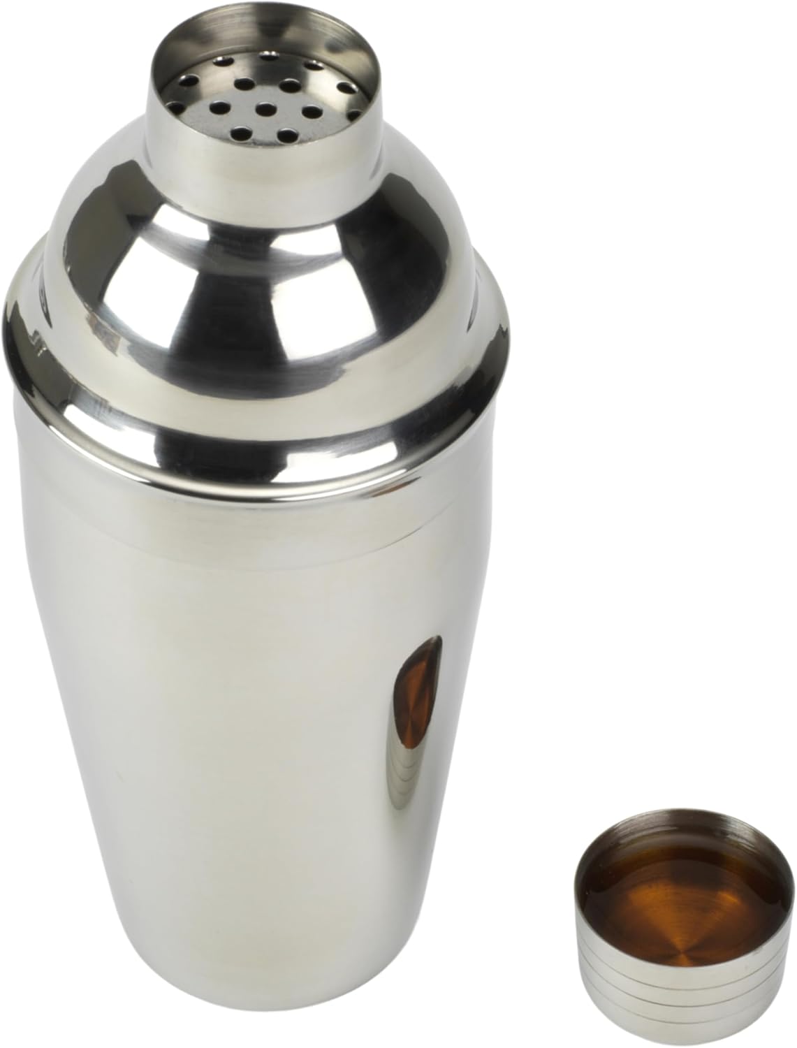 Gourmet 16oz Stainless Steel Cocktail Shaker with 1oz Jigger Cap, Bar Tool with Built-in Strainer, Freezer Safe Drink Mixer, Professional Shaker for Cocktails β image 4