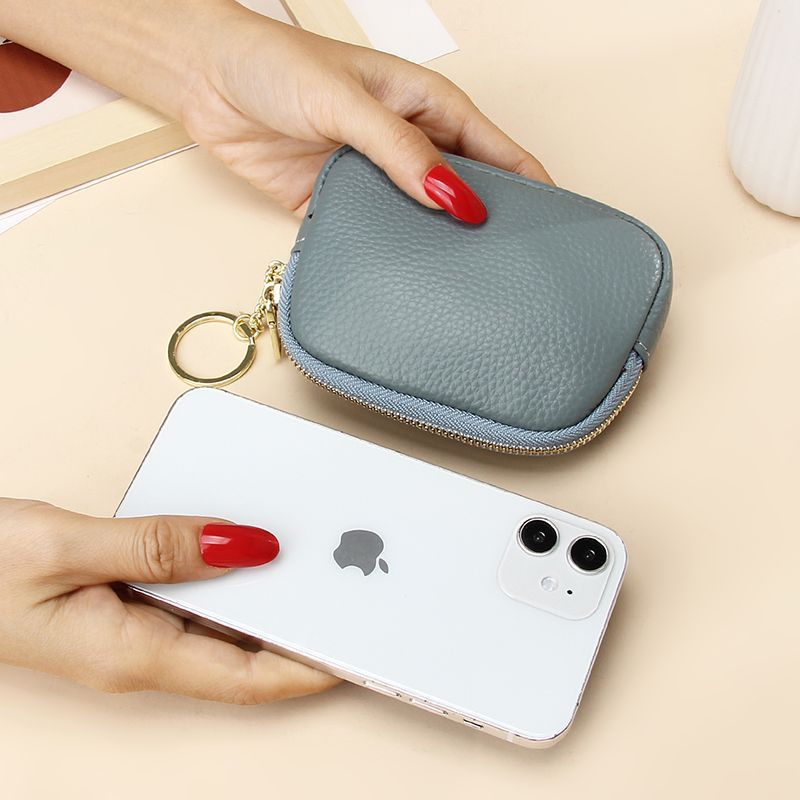 Claret Stylish Mini Zipper Wallet for Women – Compact PU Coin Purse with Key Ring & Card Storage (3-Pack) — image 2