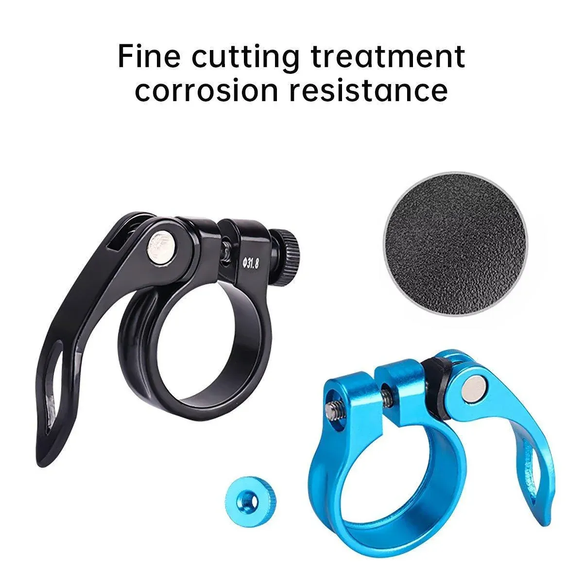 Quick Release Bicycle Seat Tube Clamp Multi Color Lever Lock Cycling Accessories - Silver-3-1 โ image 5
