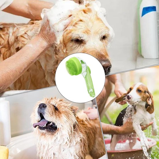 Dog Wash Brush with Soap Dispenser - Long Handle & Soft Massage Head - For Efficient Coat Care โ image 6