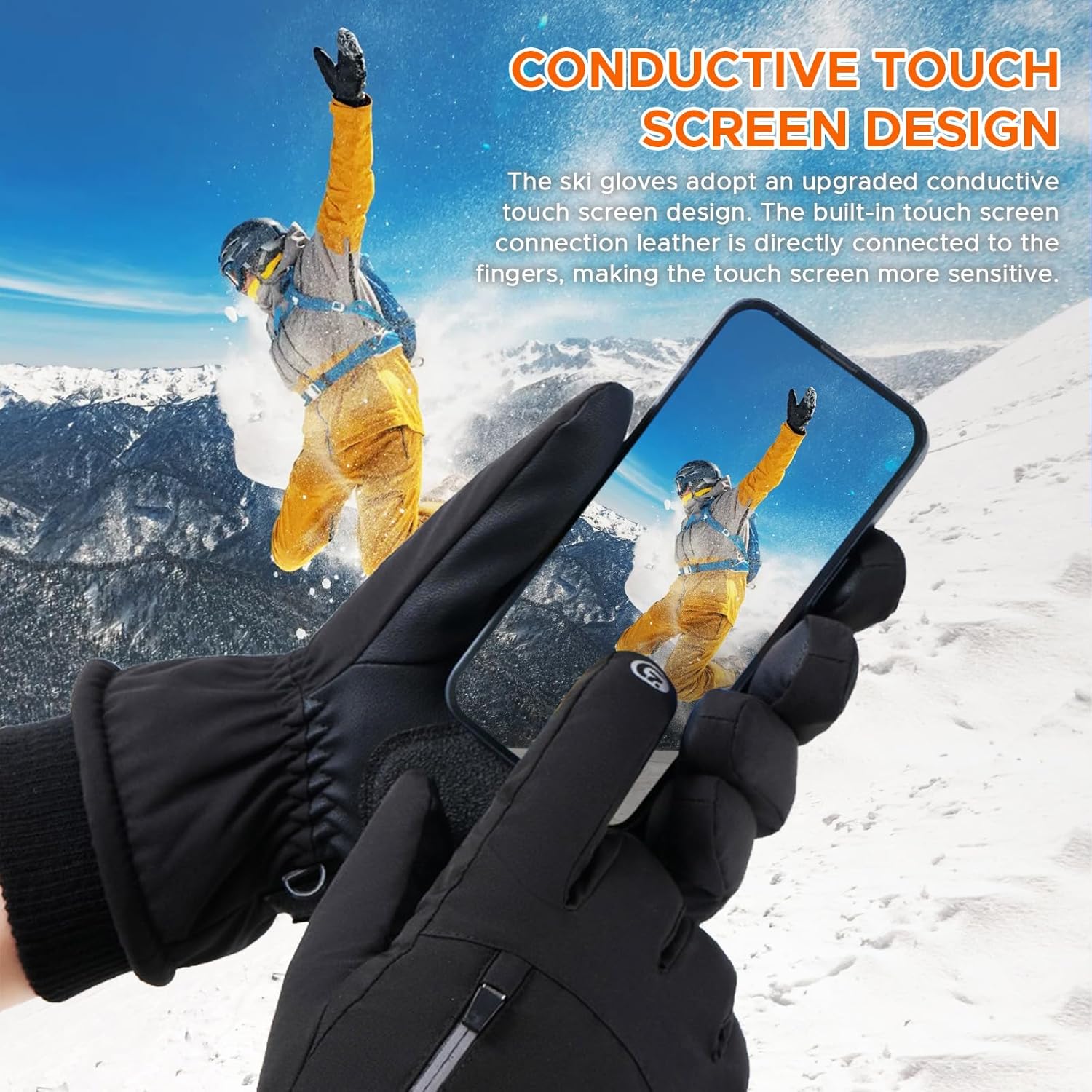 Waterproof Anti-Slip Touchscreen Winter for Skiing, Snowboarding, and Outdoor Activities — image 5