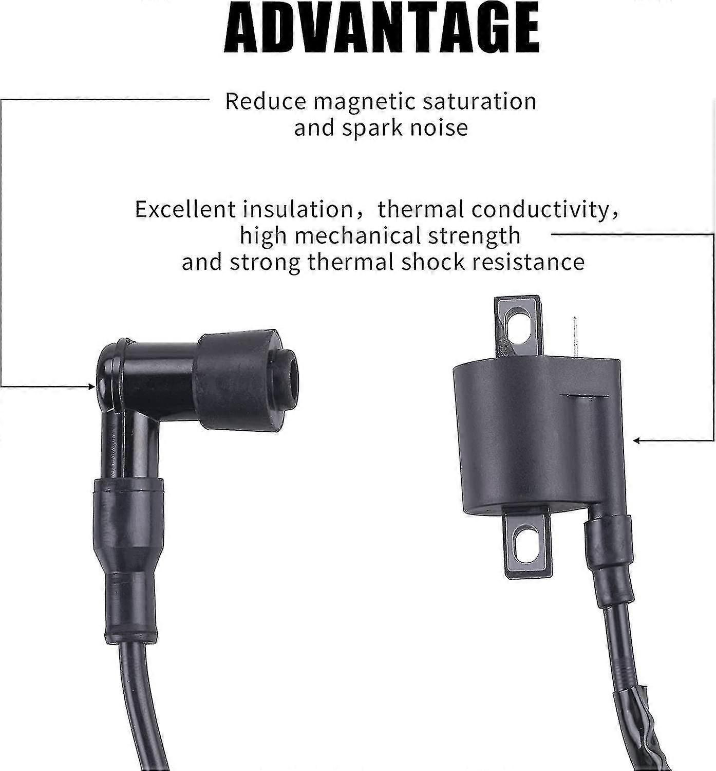 Ignition Coil Compatible with Yamaha PW50 PW80 1981-2009, 45mm Hole Spacing 90 Degree Angle Replacement Coil Module โ image 4