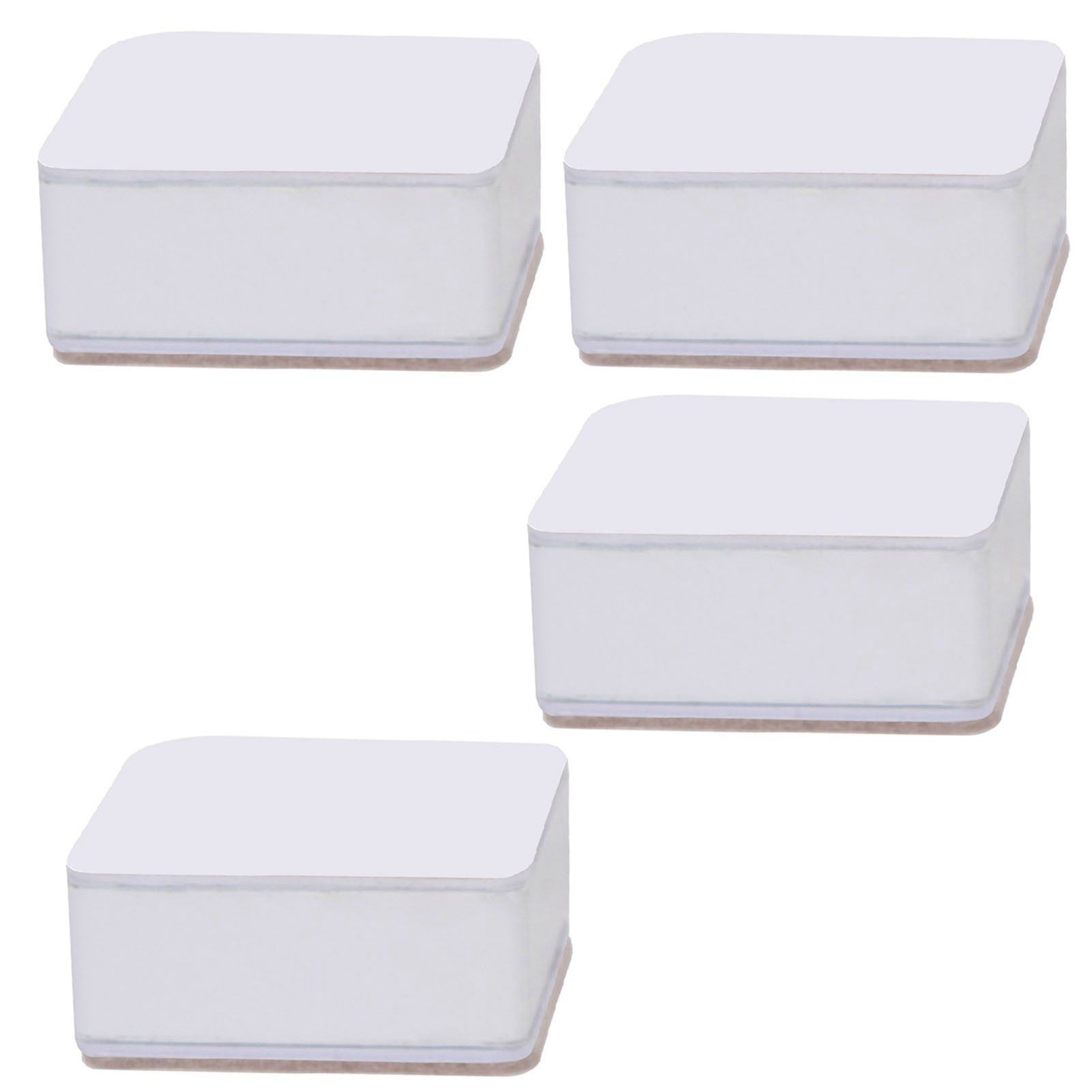 Carbon Steel Furniture Risers Self Adhesive Furniture Lift Anti Slip Low Noise Bed Lifter with Felt Pad for Sofa Couch White โ image 4