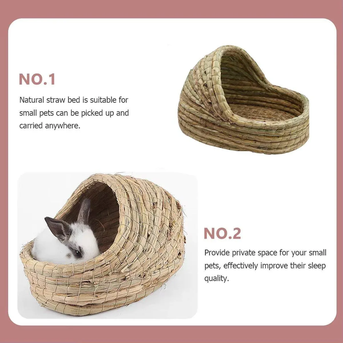 Rabbit Grass Hutch Cage Pet Hiding Nest Pigeon Hutch Small Animal Shelter — image 4