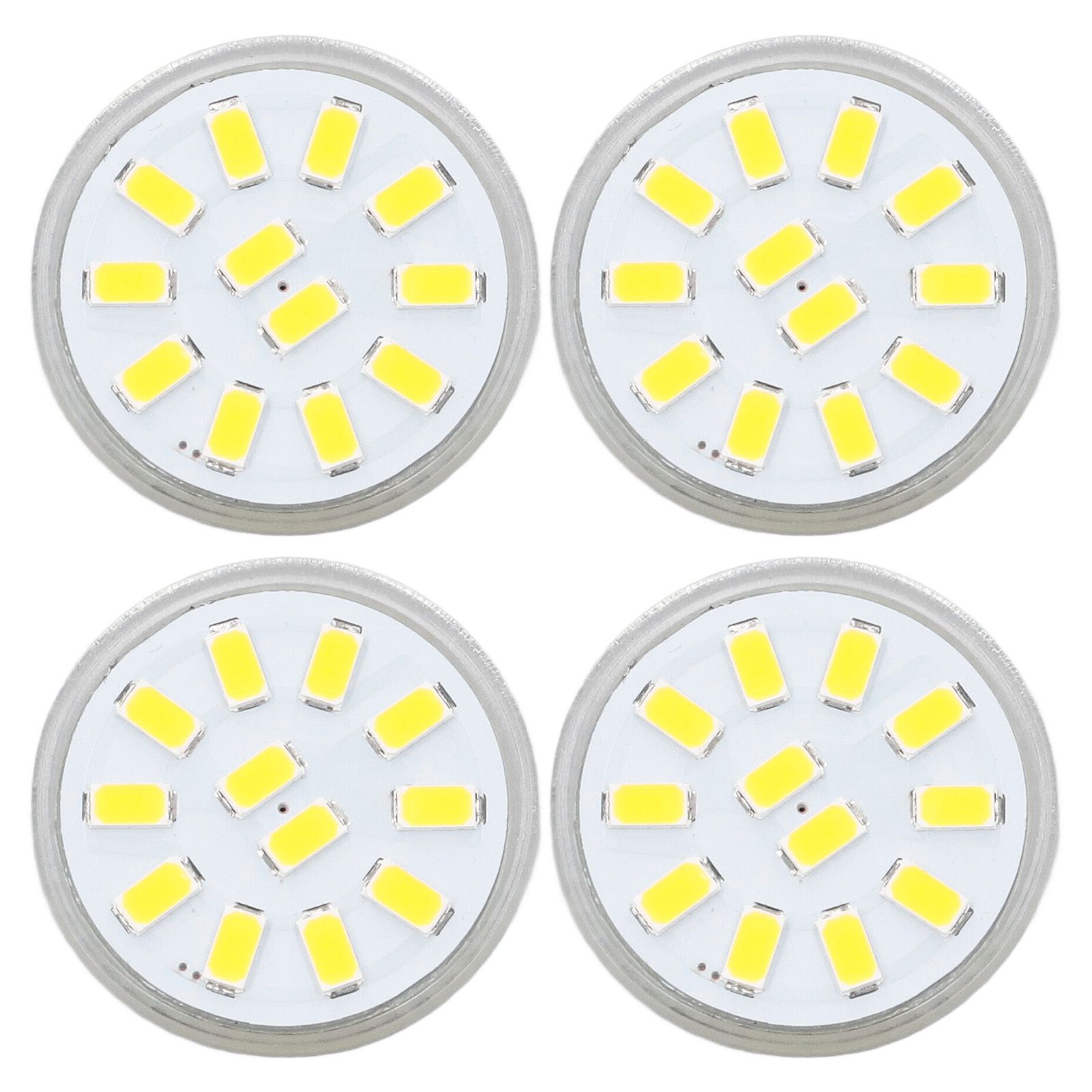 4pcs/set MR11 LED Spot Light Bulb with Dual Needle Base 360° Heat Dissipation 3W 12 LEDs Lamp BulbWarm White — image 6