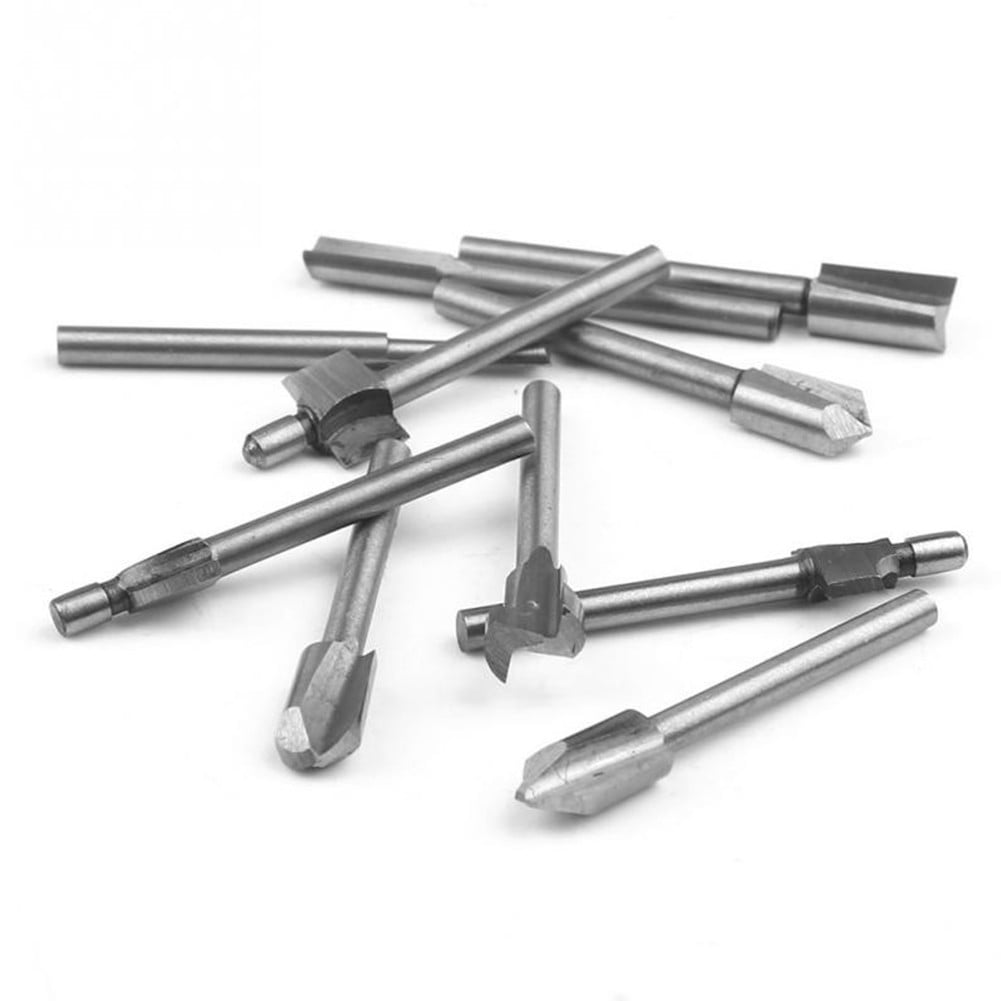 10Pcs Hss Router Bits Wood Cutter Milling Fits Dremel-Rotary Tool Set 1/8" 3Mm Shank Carpentry Router Bits For Rotary Tools Diy A Smile Home — image 2
