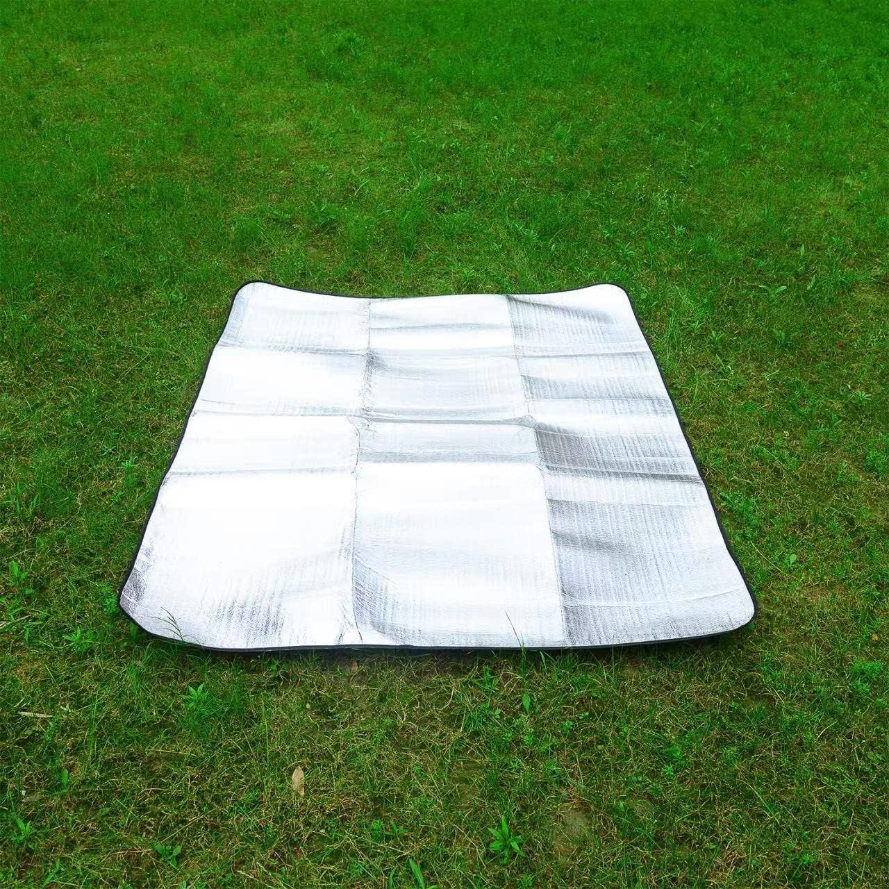 Double Sided Aluminium Foil Foam Camping Mat, Waterproof Insulated Ground Sheet for Tents, Beach, Picnics and Outdoor Sleeping, 195 x 195 cm โ image 2