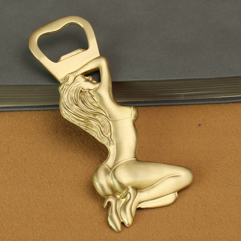 Brass Bottle Opener Naked Lady Shape Beer Opener Metal Beer Bottle Opener Can Soda Cap Opener Beer Wine Bottle Opening Tool โ image 2