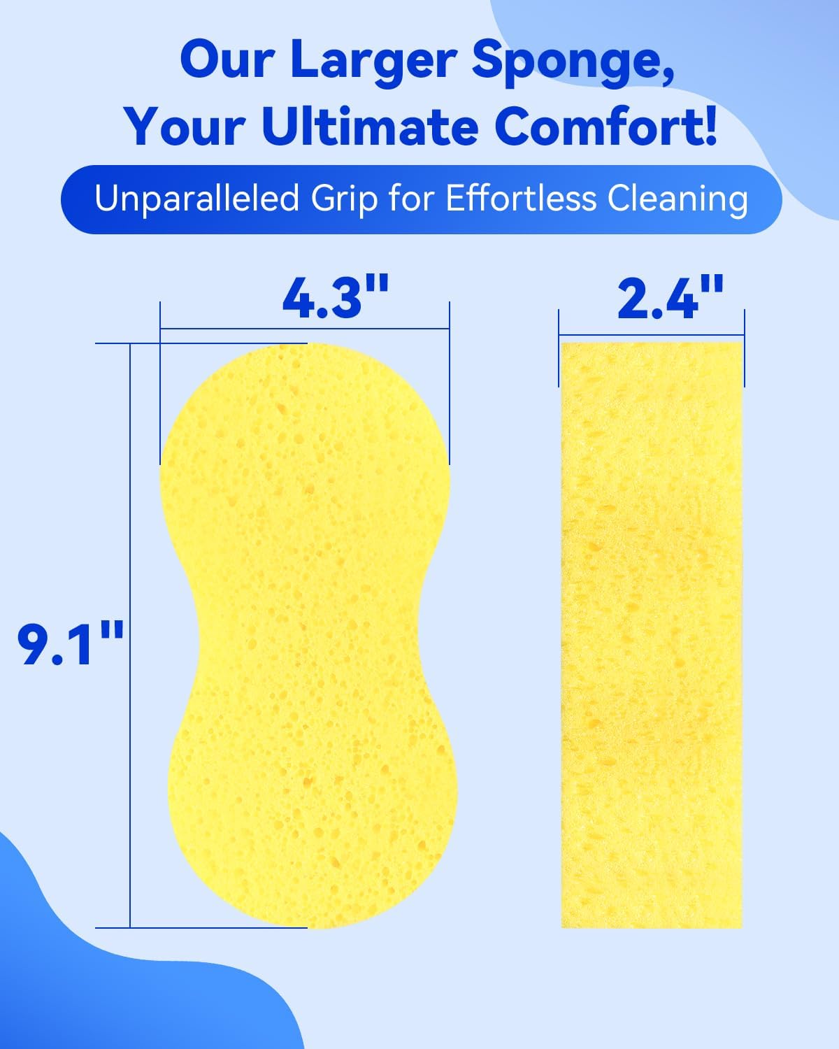 1 Piece Yellow Soft Sponge Large Car Cleaning Sponge Multifunctional Cleaning Sponge Easy to Use Thickened Foam Rubber Large Boat Shaped Sponge Suitable for — image 2