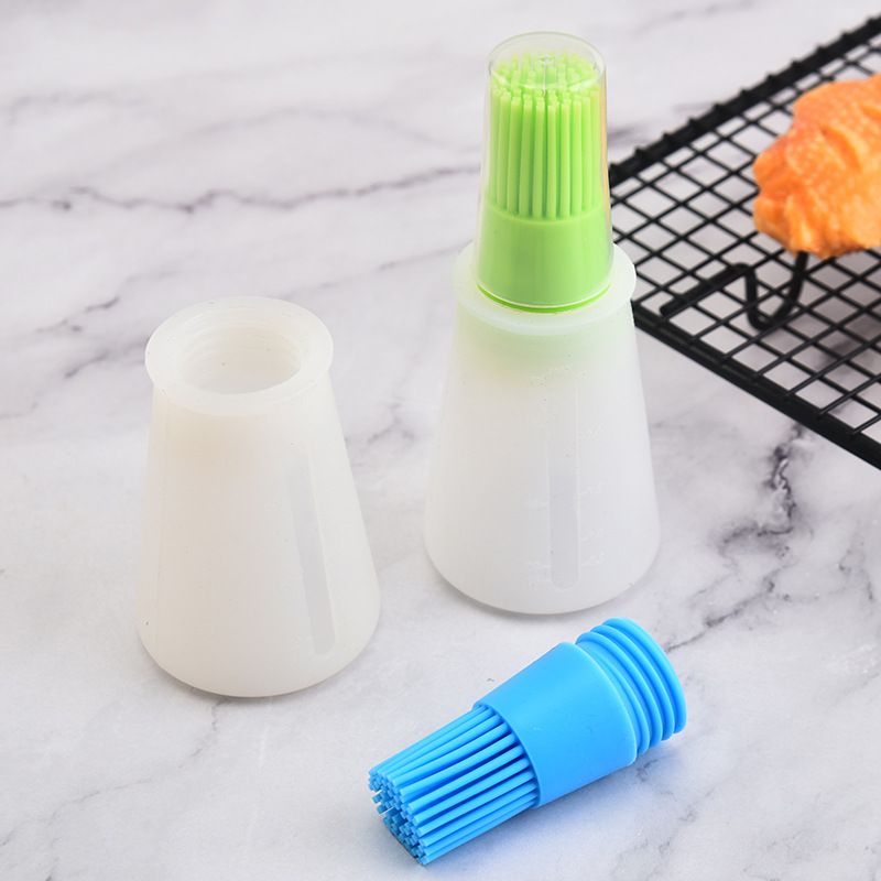 4 pcs Silicone Oil bottle brush, BBQ/Pastry Basting Brushes,Silicone Cooking Grill Barbecue Baking Pastry -Random Color — image 3
