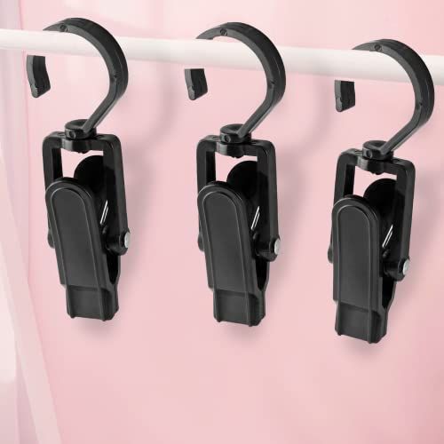 10 PCS Laundry Hooks Clip, Plastic Clothes Pins, Super Strong Hanger Clips, Swivel Hooks Clip for Clothing — image 2