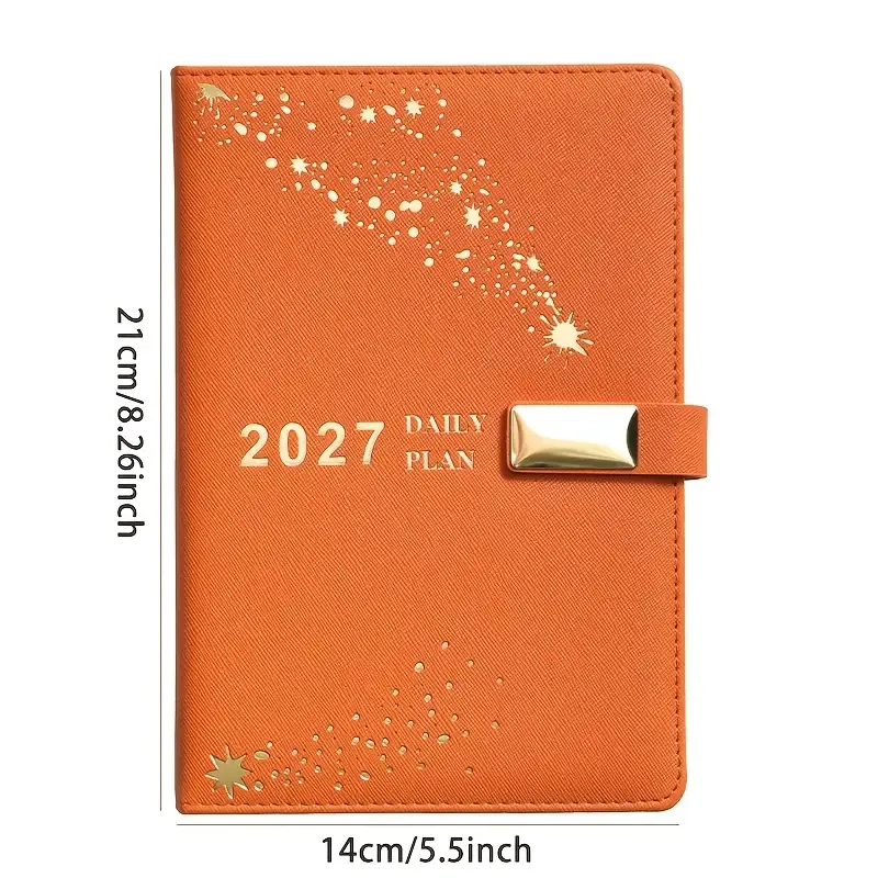 2027 Hardcover Daily Planner: Textured Faux Leather Cover, Smooth Eye-Friendly Thick Paper, Gift Box Set for Work or Gifting./pale green — image 4